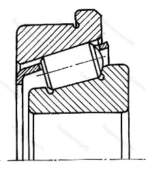 Подшипник  67508 (32208R) размер 40x80x24,75 от производителя  ГПЗ-9