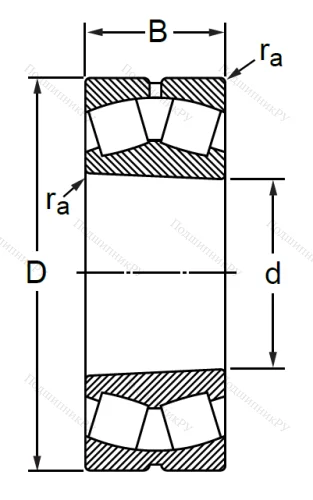 Сферический роликовый подшипник с конической посадкой на вал 113515 АМН (22215 АСKMBW 33) в Грозном 