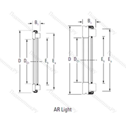 Подшипник игольчатый упорный AR 9 30 60