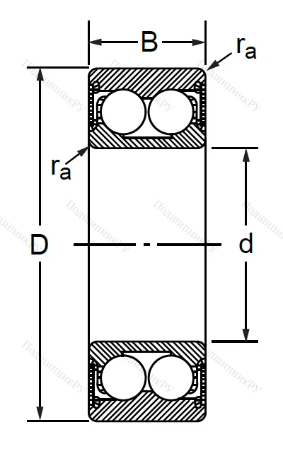 Радиально-упорный шариковый подшипник 3056303 2RS (3303 A 2RSTN) в Грозном 