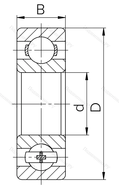 Шариковый однорядный подшипник 180308 T (6308 2RST) в Грозном 