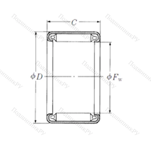 Подшипник игольчатый радиальный NFH-222A