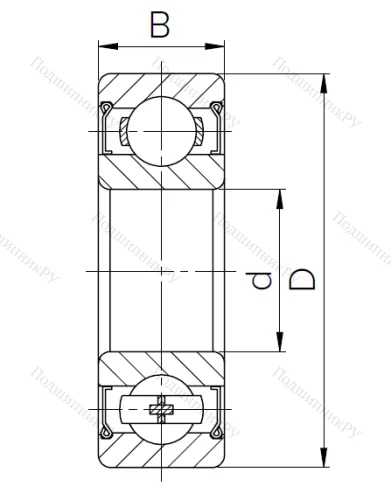 Шариковый однорядный подшипник 80103 (6003 ZZ) в Грозном 