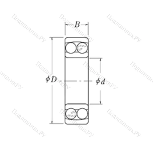 Подшипник шариковый радиальный самоцентрирующийся NMJ 2.3/4