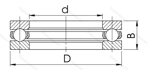 Упорный шариковый подшипник 8114 (51114) в Грозном 