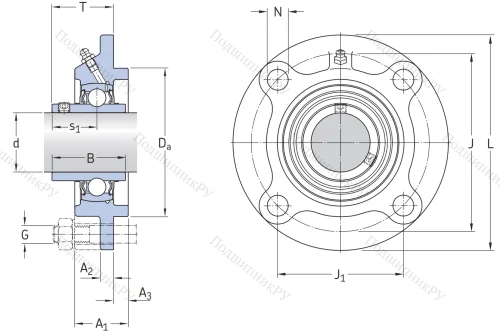 Подшипниковый узел FYC 509 в Грозном 
