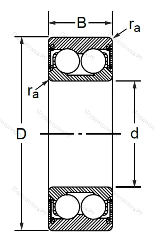 Радиально-упорный шариковый подшипник 3056303 2RS (3303 A 2RSTN) в Грозном 