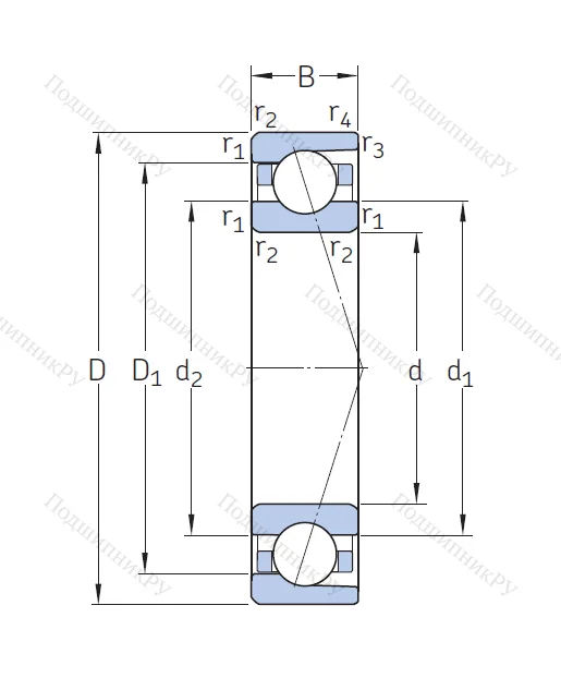 Сверхточный подшипник 7022 ACDGA/P 4A