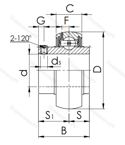 Корпусный подшипник UC 210 (480210) в Грозном 