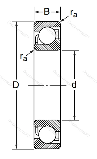 Радиально-упорный шариковый подшипник 7311 B/DB (266311 ГОСТ) в Грозном 