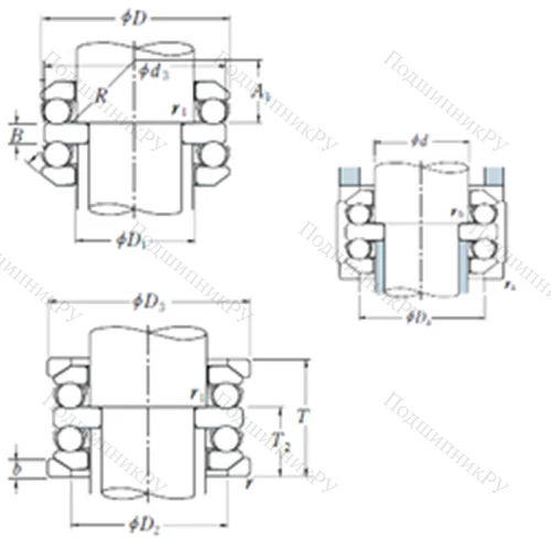 Подшипник шариковый упорный 54411U от производителя  NSK