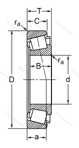 Конический роликовый подшипник 27310 (30310 D) в Грозном 