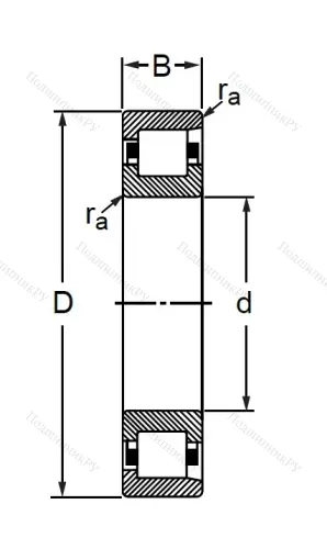 Цилиндрический роликовый подшипник 102216 (N 216 V) в Грозном 