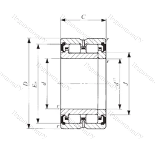 Подшипник роликовый радиальный NAU 4905UU