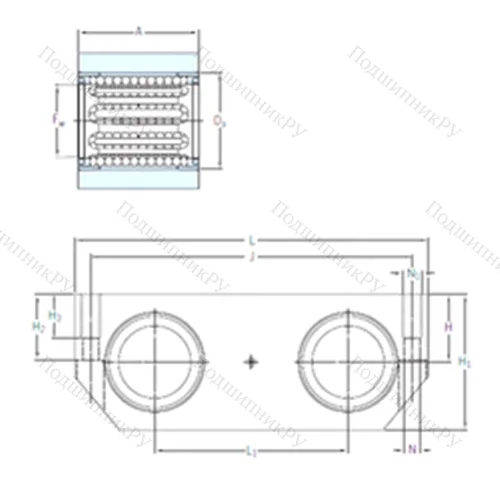 Подшипник шариковый линейный LTDR 12-2LS