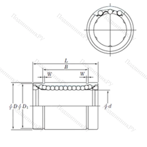 Подшипник шариковый линейный SESDM 40 от производителя  KOYO