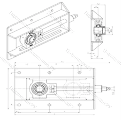 Подшипниковый узел шариковый радиальный EXT 211+WB от производителя  SNR