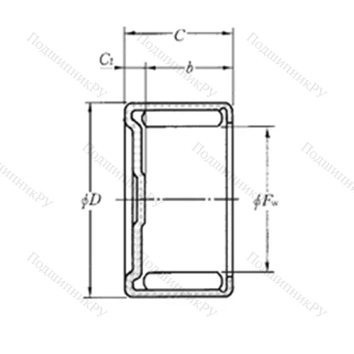 Подшипник игольчатый радиальный HCK 1015 от производителя  NTN