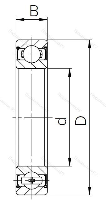 Шариковый однорядный подшипник 1000803 ZZ (61803 ZZ) в Грозном 