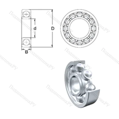 Подшипник шариковый радиальный S 6305 от производителя  ZEN
