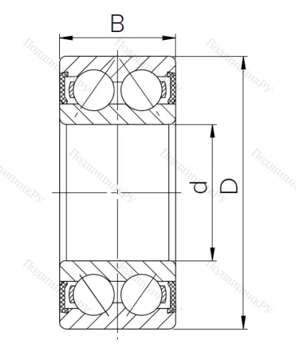 Радиально-упорный шариковый подшипник 3056303 2RS (3303 2RS) в Грозном 