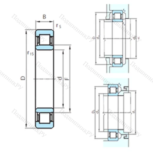Подшипник роликовый радиальный  412-201