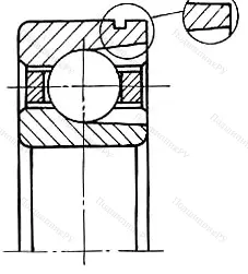 Модификация подшипника 75-170310Е1УШ6 размер 50x110x27 от производителя  ГПЗ-1