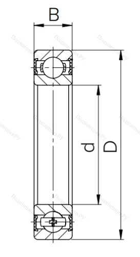 Шариковый однорядный подшипник 1000908 2RS (6908 2RS) в Грозном 