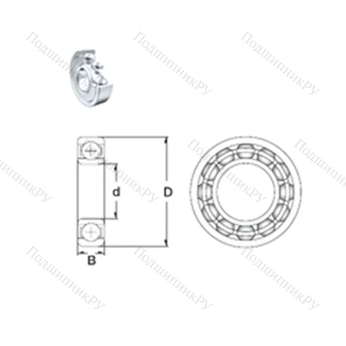 Подшипник шариковый радиальный S 1605-2Z