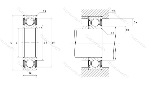 Высокотемпературный  подшипник 6306 FT 150ZZ от производителя  SNR Высокотемпературный  подшипник 6306 FT 150ZZ от производителя  SNR