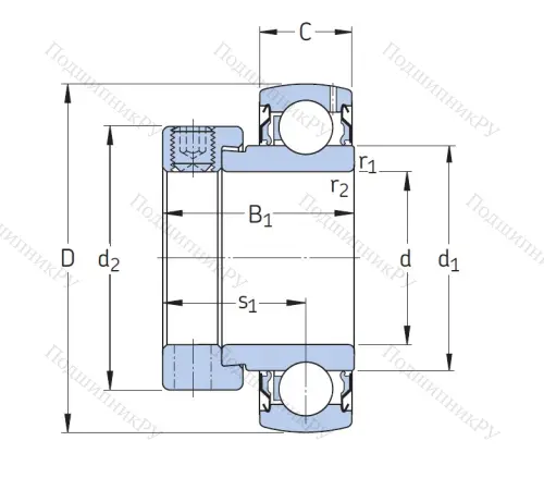 Корпусный подшипник YET 203/15 в Грозном 