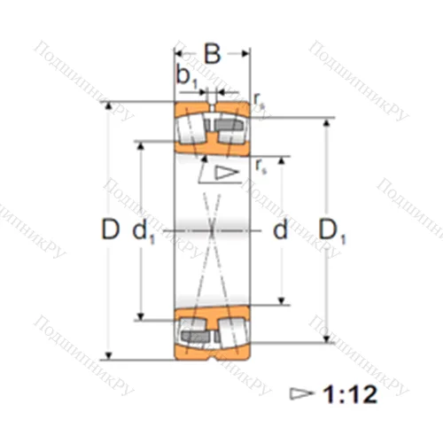 Подшипник роликовый радиальный самоцентрирующийся 23030 KMBW 33