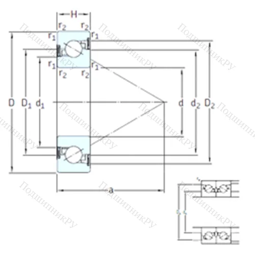 Подшипник шариковый упорно-радиальный BSA 209 CG-2RZ от производителя  SKF