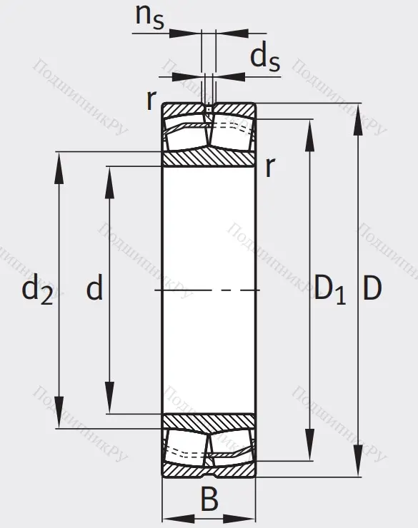 Сферический роликовый подшипник 22213 E 1 XL C 3