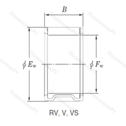 Подшипник игольчатый радиальный RV 303716