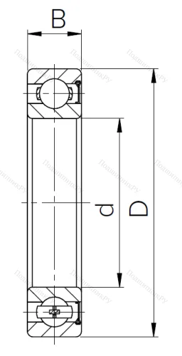 Шариковый однорядный подшипник 60101 (6001 Z) в Грозном 