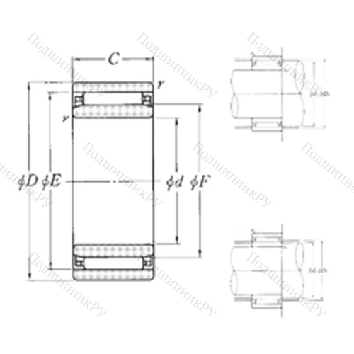 Подшипник игольчатый радиальный NAO-40?65?20