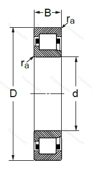 Цилиндрический роликовый подшипник 42512 Л (NJ 2212 M) в Грозном 