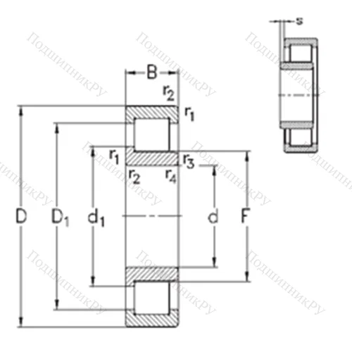 Подшипник роликовый радиальный NJ 2226-E-TVP 3
