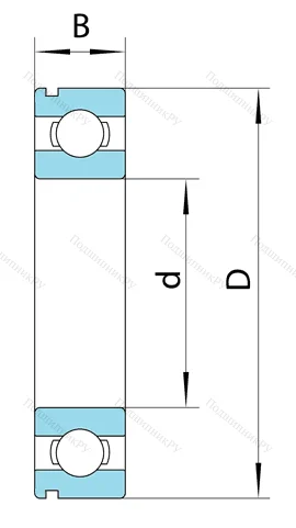 Шариковый однорядный подшипник 50316 (6316 N) в Грозном 