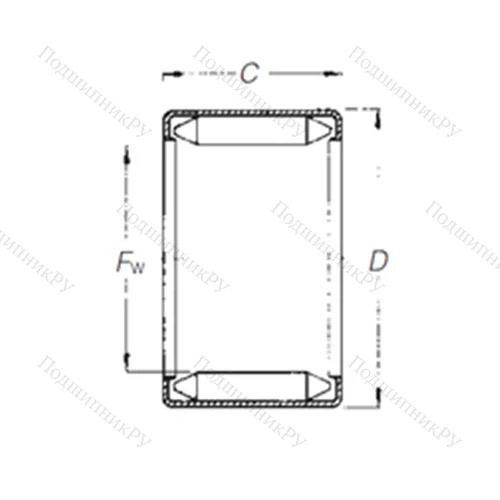 Подшипник игольчатый радиальный DL 40 20