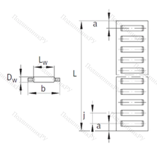 Подшипник игольчатый упорный BF 7035