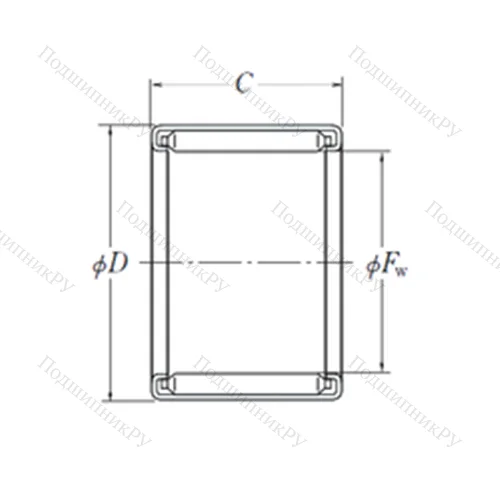 Подшипник игольчатый радиальный F-2016