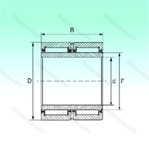 Подшипник игольчатый радиальный NA 6908 ZW от производителя  NBS Подшипник игольчатый радиальный NA 6908 ZW от производителя  NBS