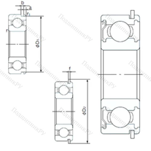 Подшипник шариковый радиальный 6013ZENR