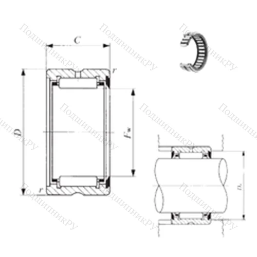 Подшипник игольчатый радиальный RNA 49/68U