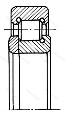 Модификация подшипника 2В0-592708М1 размер 40x77,5x23
