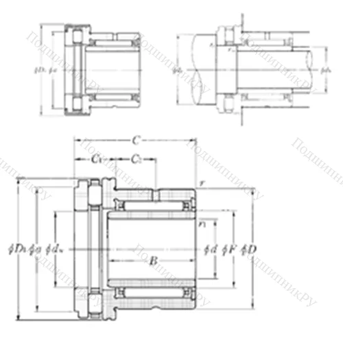 Подшипник комбинированный NKXR 30T 2Z+IR 25?30?20