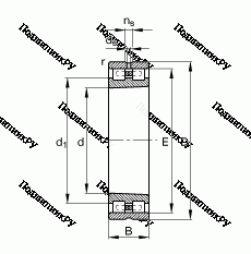 Роликовый цилиндрический подшипник NN 3012 AS-K-M-SP от производителя  FAG