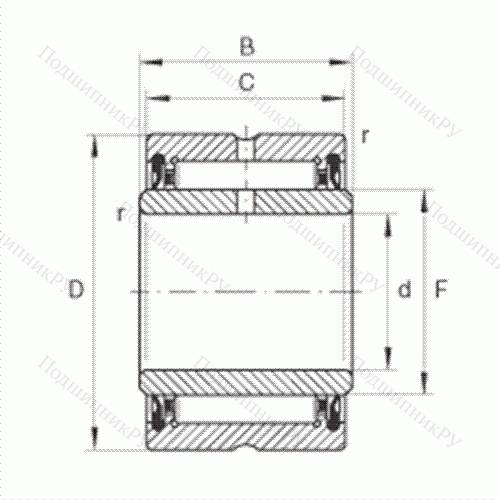 Подшипник роликовый игольчатый NA 4907-2RSR
